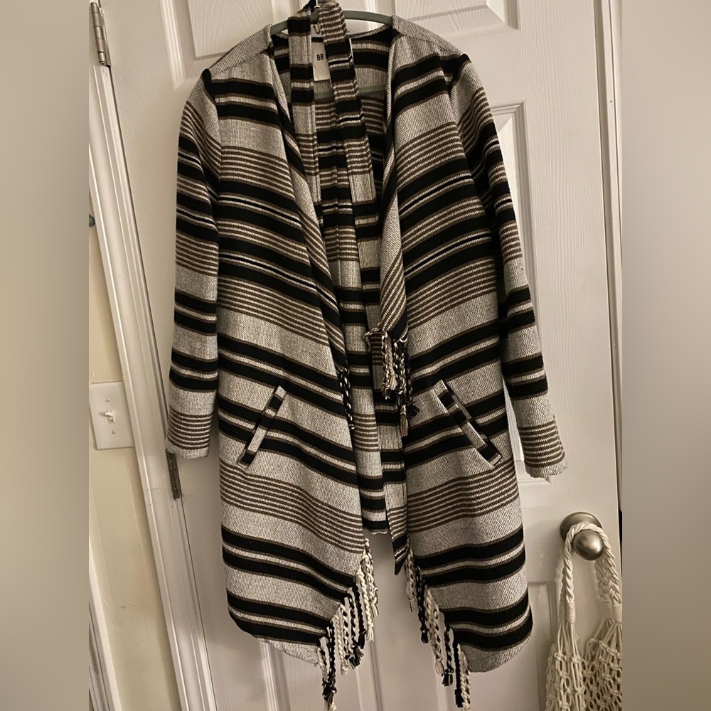 Striped Black and Brown Women's cardigan